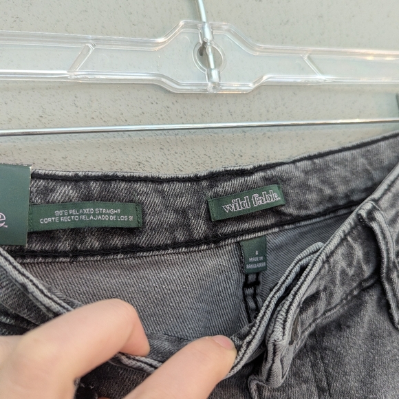 Wild Fable '90s Relaxed Straight Black Stonewash Size 8 /29 Inseam - Picture 5 of 7